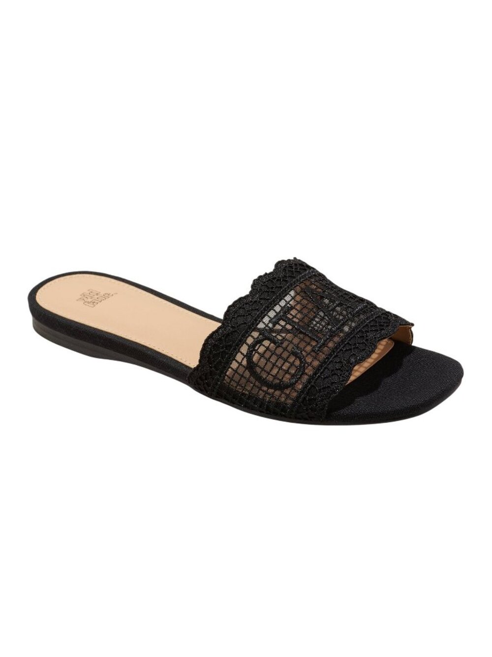 NWT Wild Fable Ciao Josephina Lace Slide Sandals 92611858 Black 6.5M